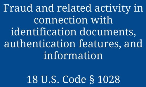 Whoever, in a circumstance described in subsection (c) of this section— (1) knowingly and without lawful authority produces an identification document, authentication feature, or a false identification document;